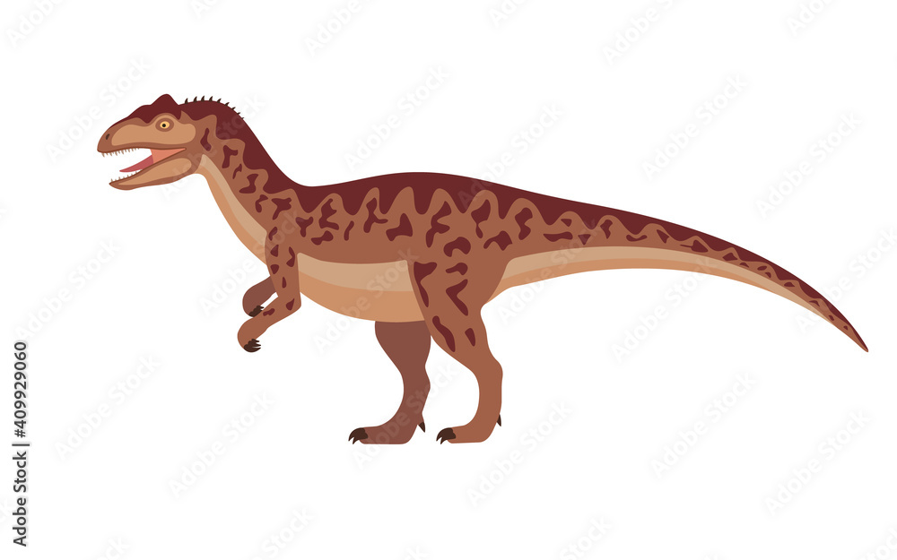 Vector allosaurus dinosaur