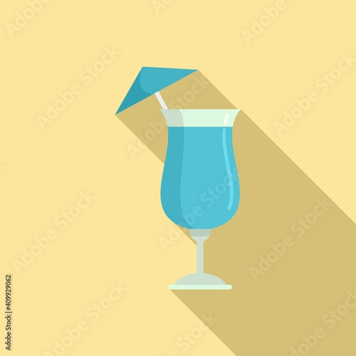 Bar cocktail icon. Flat illustration of bar cocktail vector icon for web design