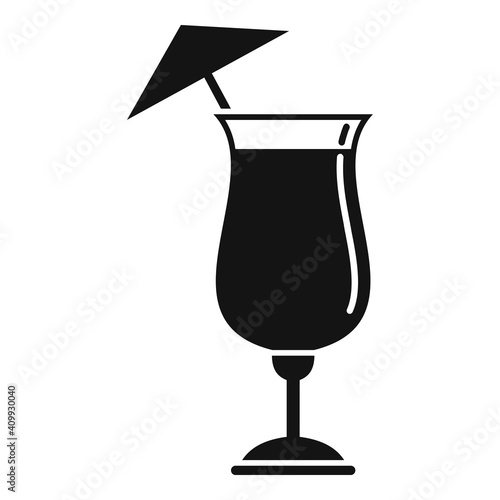 Bar cocktail icon. Simple illustration of bar cocktail vector icon for web design isolated on white background