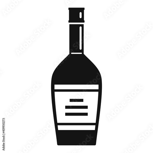 Bourbon bottle drink icon. Simple illustration of bourbon bottle drink vector icon for web design isolated on white background