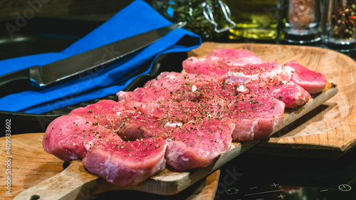 pork meat ready for the grill