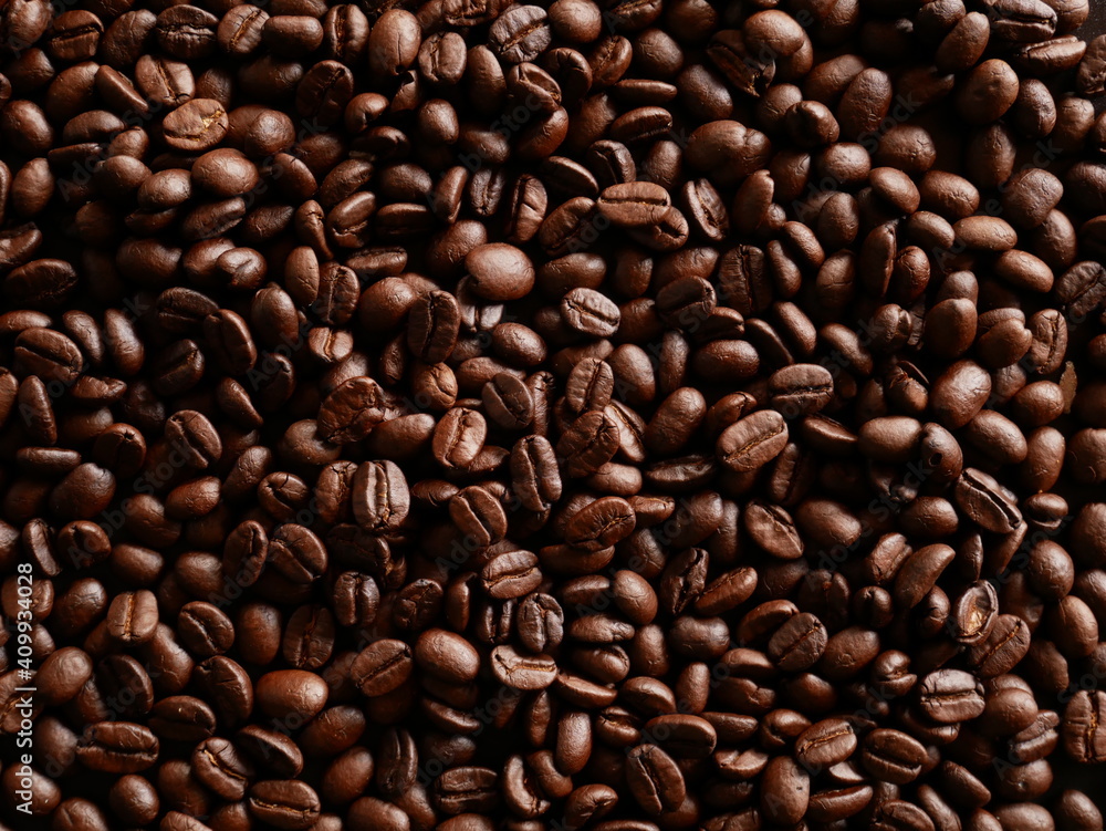 Obraz premium Roasted coffee beans background
