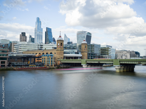 River Thames and City of London  UK