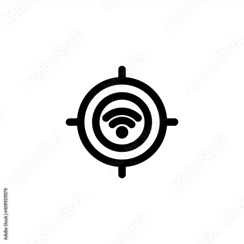 GPS connection icon in line style. Connection and network icon