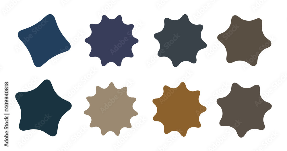 Set of vector starburst, sunburst badges. Collection blue different gradient color. Simple style Vintage labels. Design elements. Colored stickers. Vector illustration eps10 of types and colors icon Set of vector starburst, sunburst badges. Collection blue different gradient color. Simple style Vintage labels. Design elements. Colored stickers. Vector illustration eps10 of types and colors icon