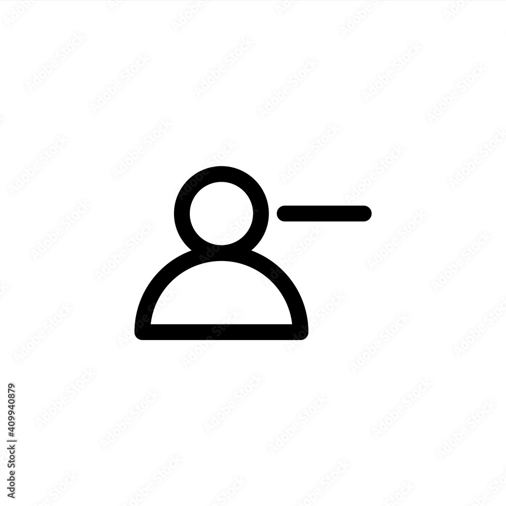 User minus icon in outline style. Icon for user management. User minus icon in outline style. Icon for user management.