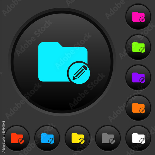 Edit directory dark push buttons with color icons