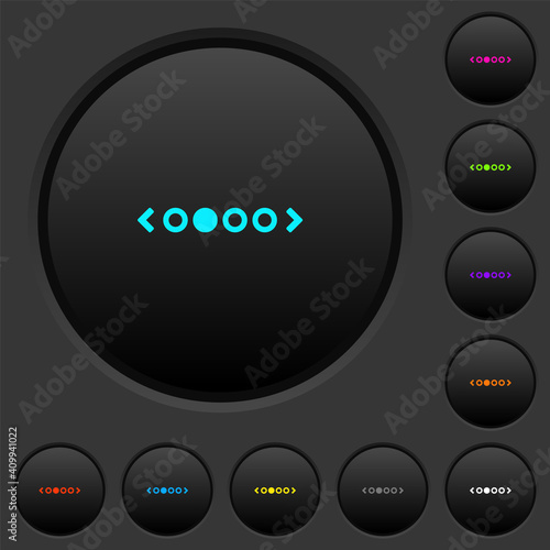  dark push buttons with color icons