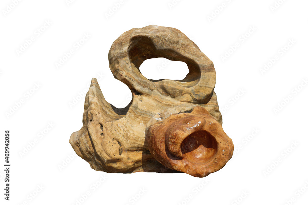 Strange shaped marble stone isolated on white background. A big rock stone for garden decoration. Strange shaped marble stone isolated on white background. A big rock stone for garden decoration.