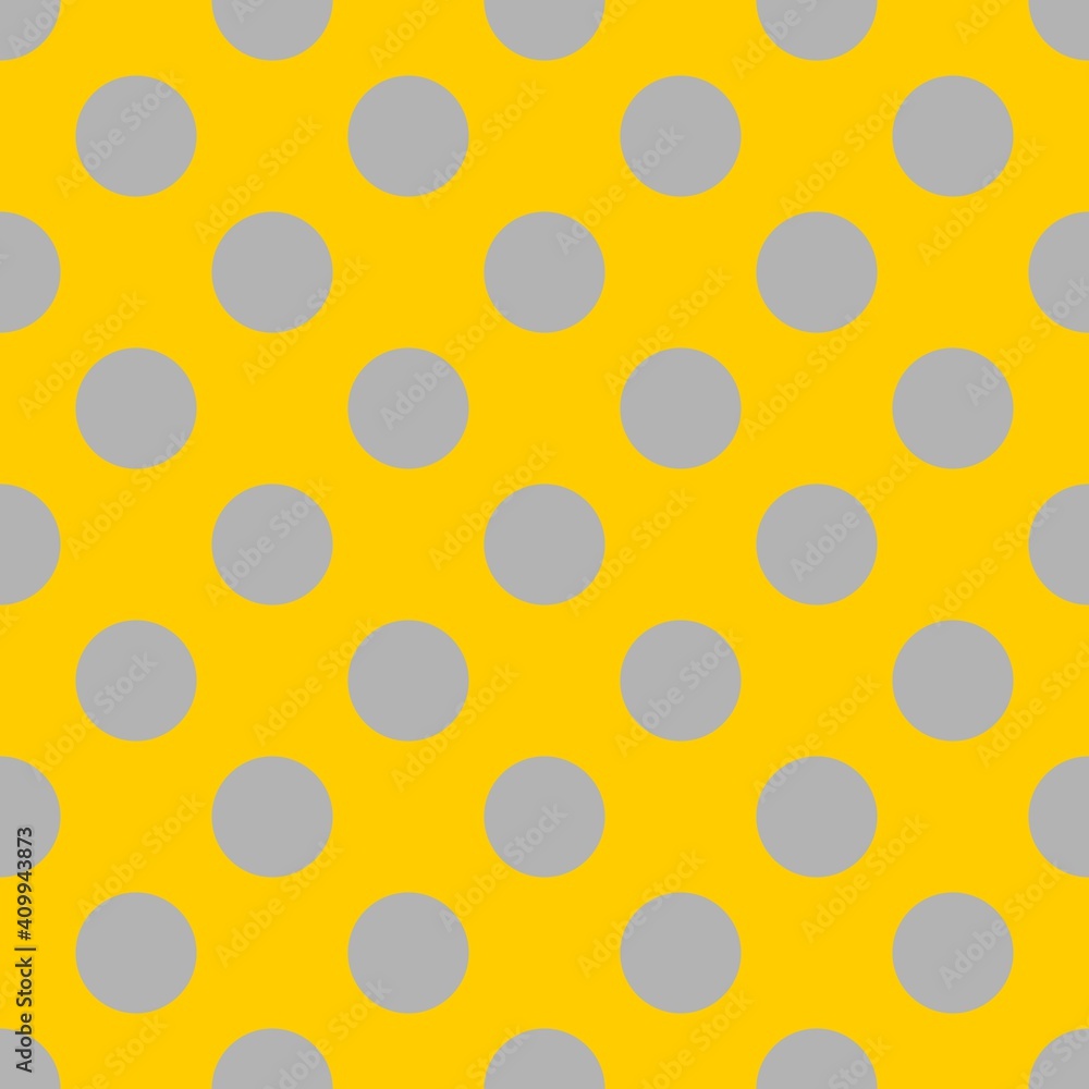 Seamless vector pattern with grey polka dots on sunny yellow background. For website design, desktop wallpaper, cards, invitations, wedding or baby shower albums, backgrounds, arts, and scrapbooks Seamless vector pattern with grey polka dots on sunny yellow background. For website design, desktop wallpaper, cards, invitations, wedding or baby shower albums, backgrounds, arts, and scrapbooks