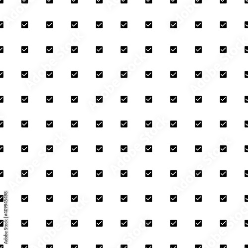 Square seamless background pattern from geometric shapes. The pattern is evenly filled with black checkbox symbols. Vector illustration on white background