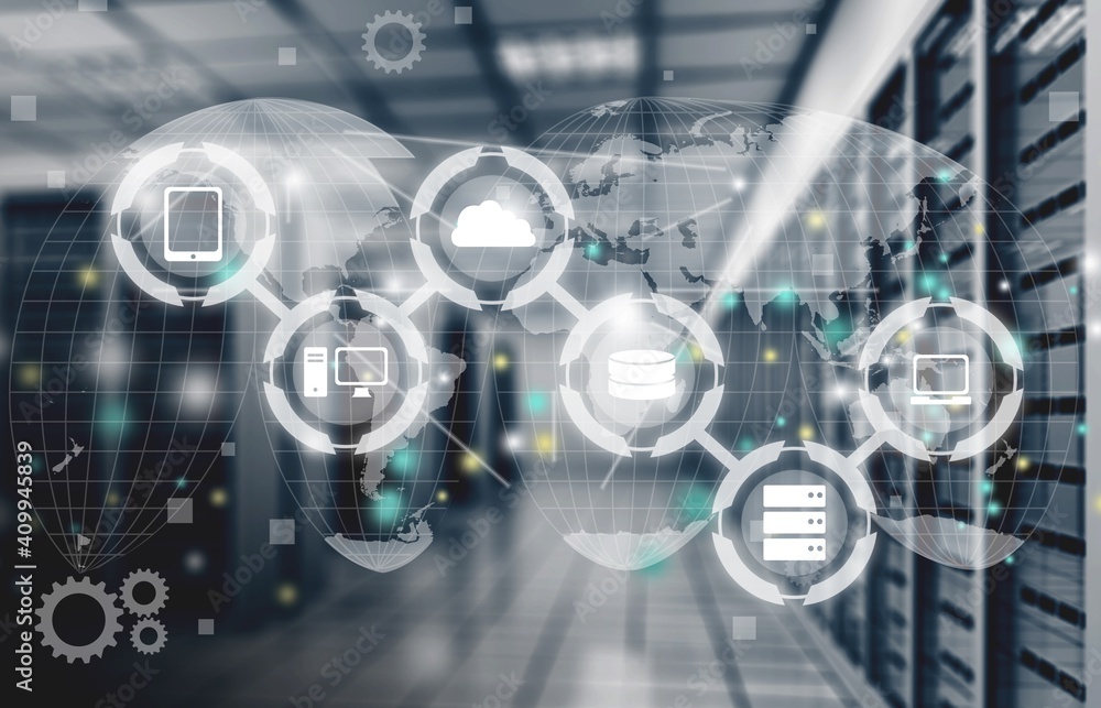 Obraz premium Abstract of modern high tech internet data