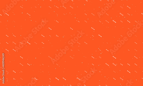 Seamless background pattern of evenly spaced white wrench symbols of different sizes and opacity. Vector illustration on deep orange background with stars