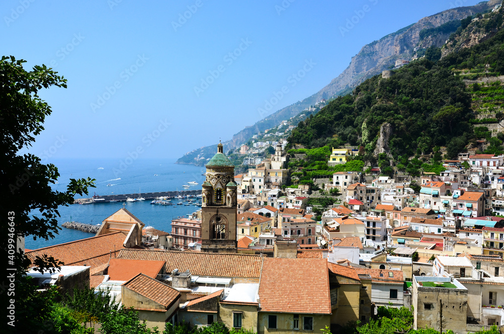 High angle view of Amalfi