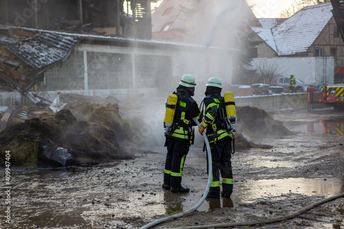 Feuerwehreinsatz Scheunenbrand 
