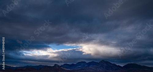 Clouds opening over Red Rock