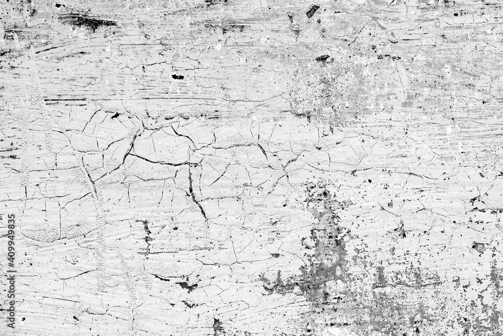 Obraz premium Texture of a concrete wall with cracks and scratches which can be used as a background