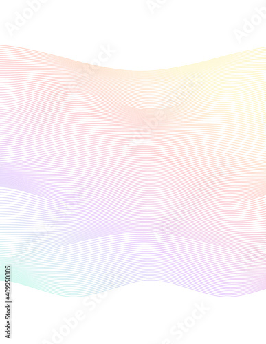 Soft rainbow color. Linear background. Design elements. Poligonal lines. Guilloche. The protective layer for banknotes, diplomas and certificates template.