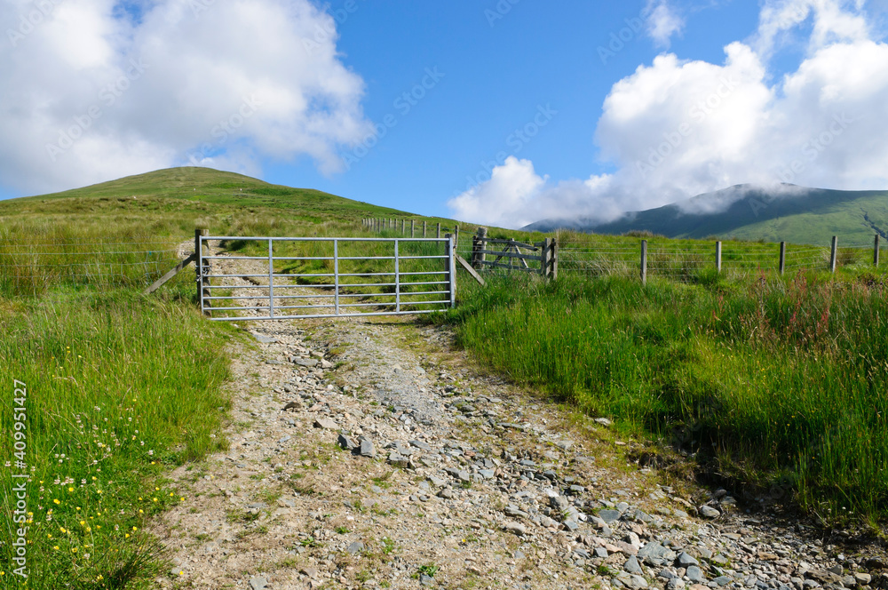 Farm gate in Scotland.