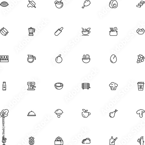 icon vector icon set such as: barbecue, central, sum, thin, semifinished, cooked, sing, cask, bbq, dog, away, cap, hotdog, caviar, cooker, technology, rack, short, orecchiette, garden, noodle