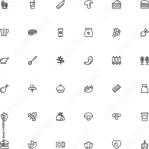 icon vector icon set such as: cafe, yellow, transparency, t-bone, refreshment, oven, fried, lamb, whisking, mix, butchery, rare, cultivation, person, bunch, pack, condiment, heart, wine, single