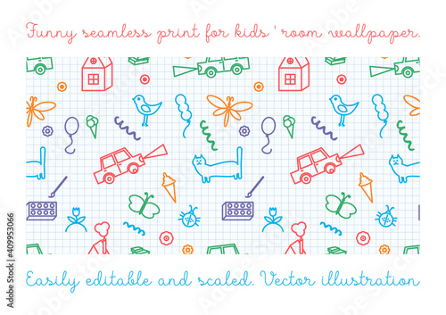 Seamless color vectorial pattern