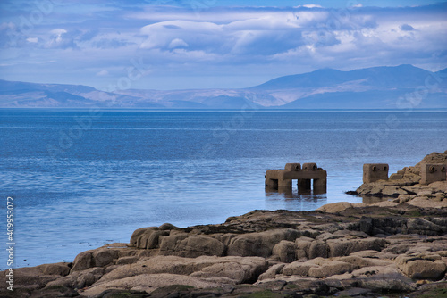 Scotland and Ayr sea beach photo