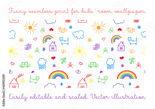 Seamless color vectorial pattern