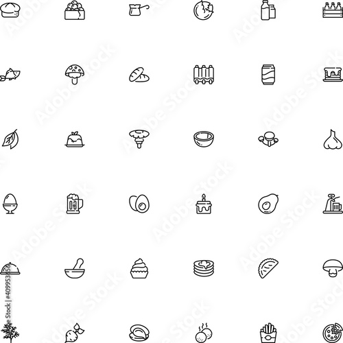 icon vector icon set such as: shellfish, pepperoni, dairy, drinking beer, website, beer glass, group, woods, case, shell, tequila, dough, fishing, argentinian, blank, meatball, american, fly agaric