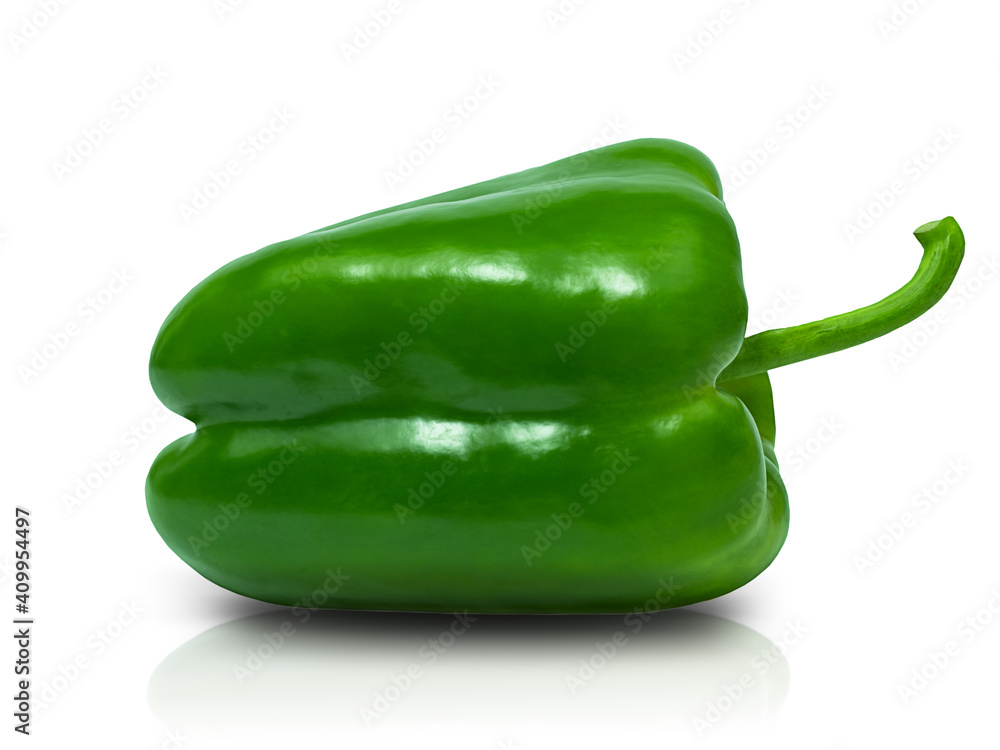 Sweet green pepper, paprika, isolated on white background Sweet green pepper, paprika, isolated on white background