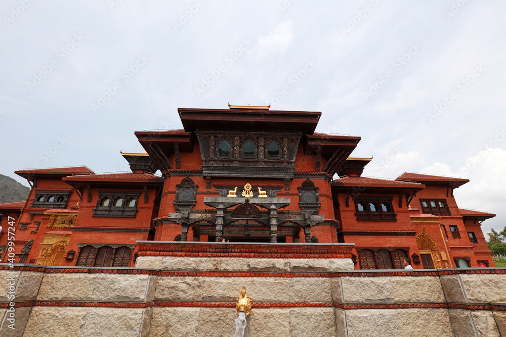 Religious architectural landscape in a religious and cultural tourism area, Sanya City, Hainan Province, China Religious architectural landscape in a religious and cultural tourism area, Sanya City, Hainan Province, China