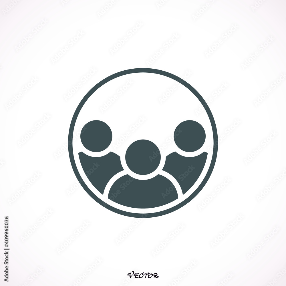 Creative people logo design template with circle Creative people logo design template with circle
