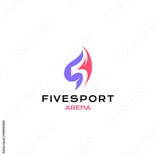 Five Sport colorful logo design