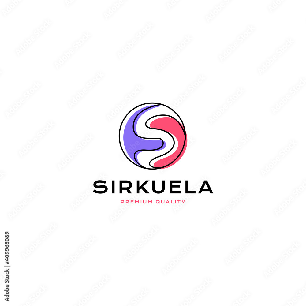 Letter S circle logo design Letter S circle logo design