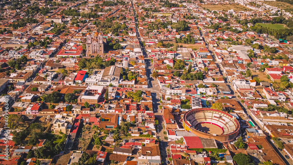 Vista aerea de la Catedral de Autlan de Navarro Jalisco