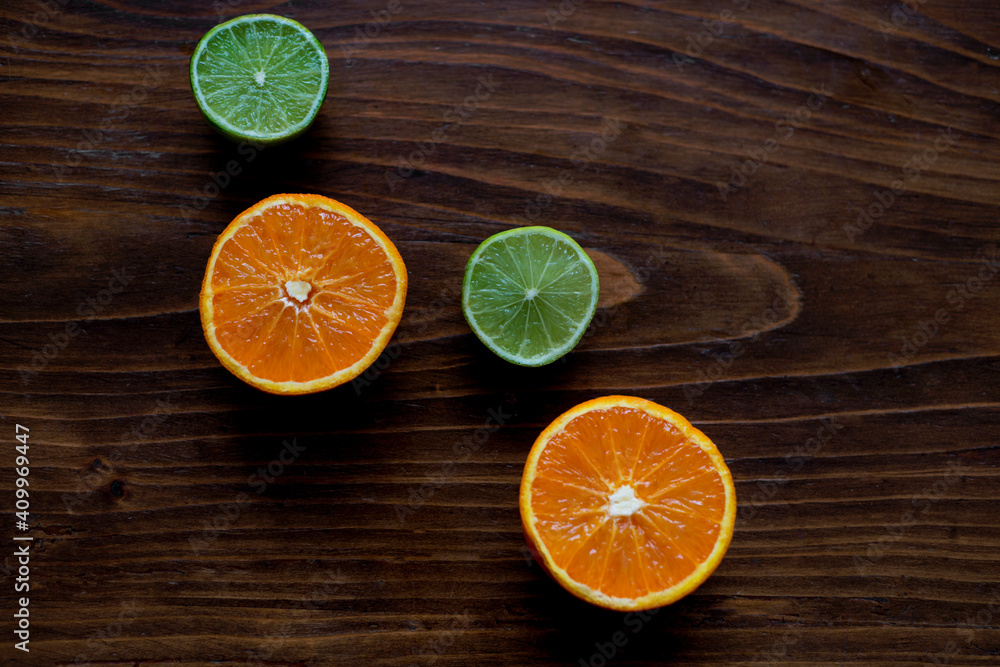 Orange and lime Orange and lime