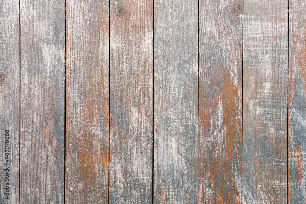 Naklejka premium Vintage blue wood background texture. Old painted wood wall