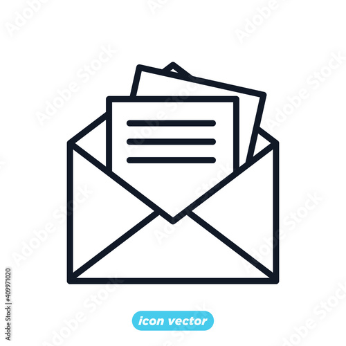 Email envelope office icon. Email envelope for workspace and workplace symbol vector illustration.