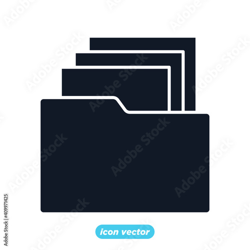 file folder icon. Document file for workspace and workplace symbol vector illustration.
