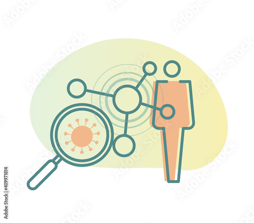 Contact Tracing Protocol for Coronavirus - Icon