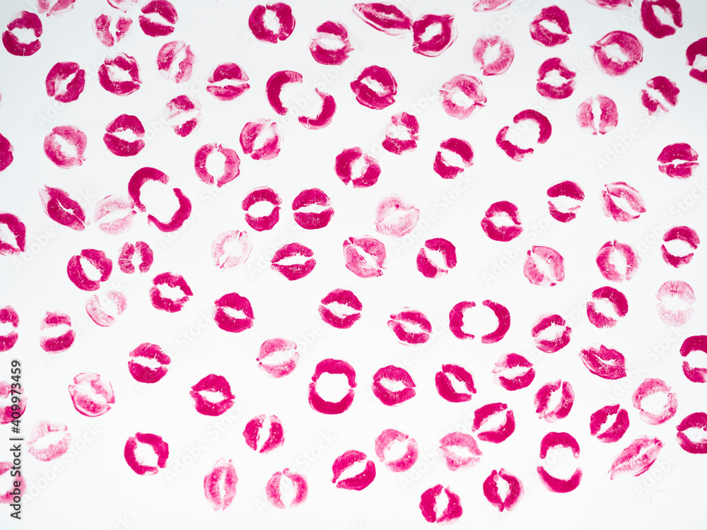 Beautiful red lips isolated on white background. Beautiful red lips isolated on white background.