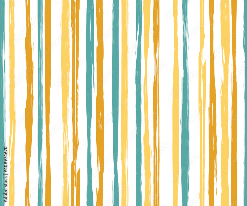 Painter vertical stripes vector seamless pattern. - obrazy, fototapety, plakaty 