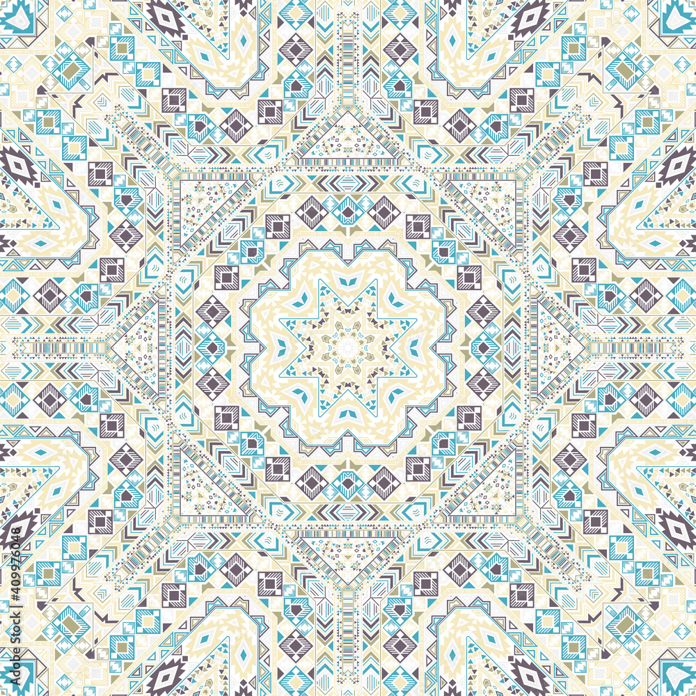 Fototapeta premium Abstract seamless pattern with geometric elements structure.