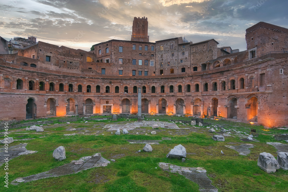 Trajan's Market, a complex of buildings from the Roman era in the city of Rome, Italy
