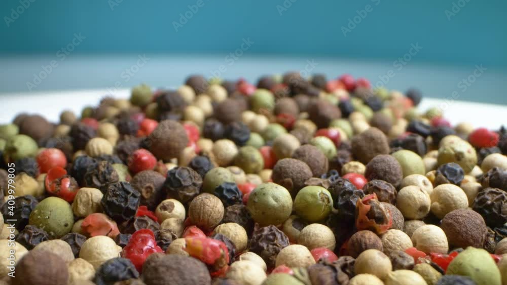 extremely close-up, detailed. mix of five peppers, multi-colored kernels. extremely close-up, detailed. mix of five peppers, multi-colored kernels.
