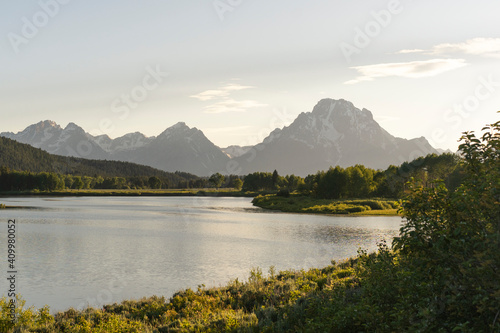 Sunset in Oxford Bend at Grand Teton National Park