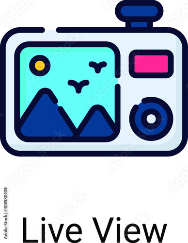 digital camera vector icon , photography and digital art for web design