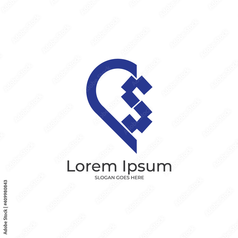 Letter S logo, S icon design vector illustration