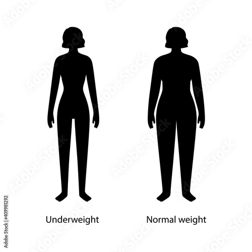 Woman anorexia concept