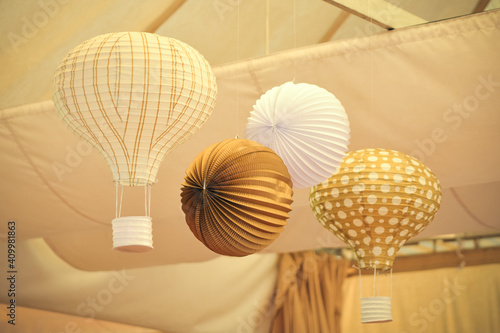 Celebration decor hot air ballons
